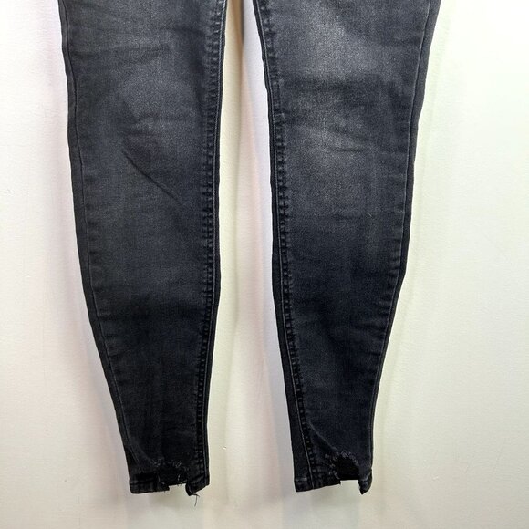 Maurices‎ high rise black ram hem waist jean size xs - Picture 3 of 10